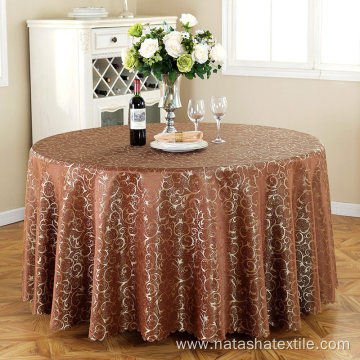 Colored crochet round tablecloth